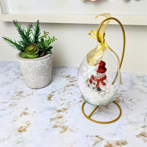 Hanging Orb Light Up Snowman Christmas Decor NEW - Picture 2 of 8